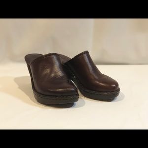 Born Brown Leather Clog